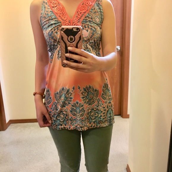 Oneworld Boho Sleeveless Top - Picture 4 of 5